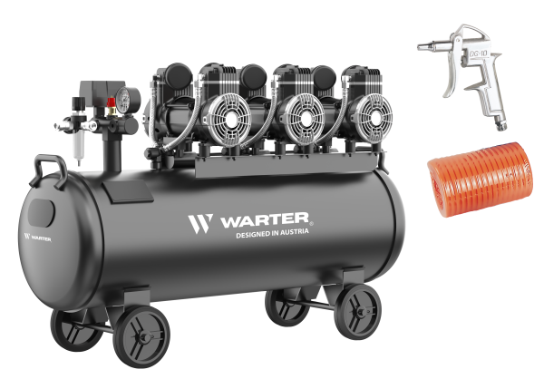 WARTER WC100 PRO 100L 230V Flüsterkompressor Set